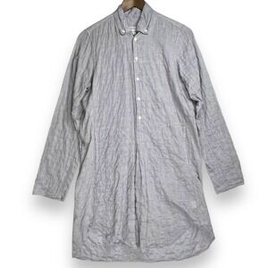 American Colors Alex Lehr Crinkle 100% Cotton Shirt Dress Lightweight Pockets XS